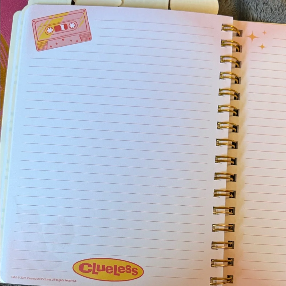 2 Clueless Pink Journals Set- 30th Anniversary! BONUS FUZZY PEN like Cher used!